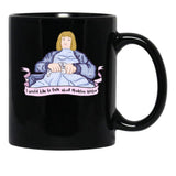 Death Becomes Her Black Coffee Mug, Gift Coffee Mug - Black