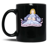 Death Becomes Her Black Coffee Mug, Gift Coffee Mug