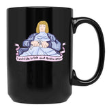 Death Becomes Her Black Coffee Mug, Gift Coffee Mug