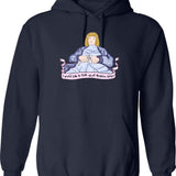 Death Becomes Her Graphic Pullover Hoodie - Navy
