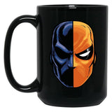 Deathstroke - Mask (More Detail) Black Coffee Mug, Gift Coffee Mug - Black