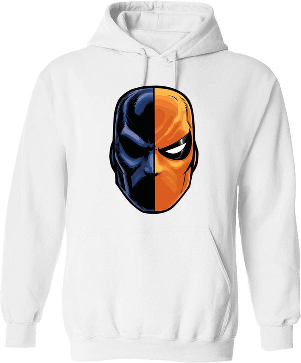 Deathstroke - Mask (More Detail) Graphic Pullover Hoodie - White