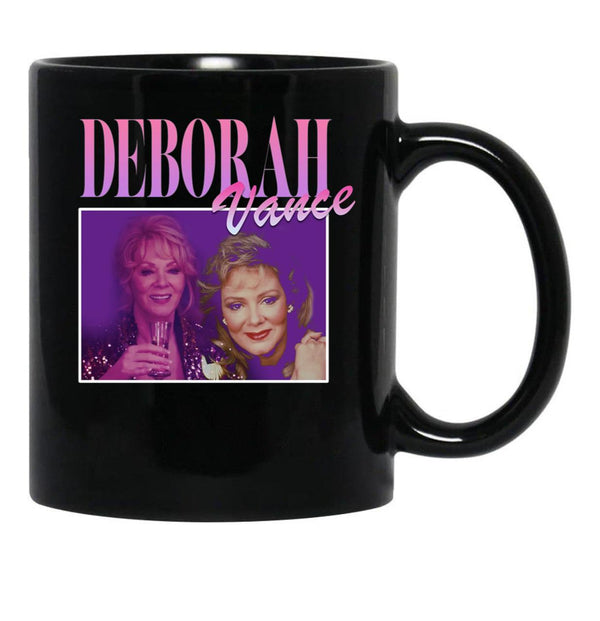 Deborah Vance Vintage 90S Black Coffee Mug, Gift Coffee Mug - Black