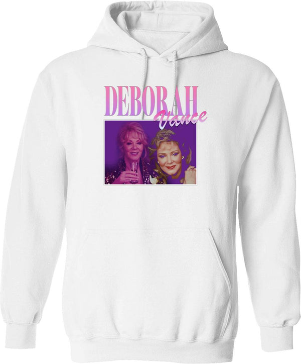 Deborah Vance Vintage 90S Graphic Pullover Hoodie - White