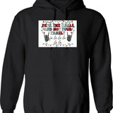 Deck The Halls And Not Your Family Graphic Pullover Hoodie - Black