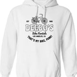 Deebo's Bike Rentals Funny Hoodie - Sarcastic Humor Graphic Hoodie - White