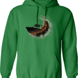 Degradation (1) Hoodie - Retro Graphic Pullover Hoodie for Men & Women - Green