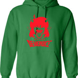 Demondice- Mori Calliope-Funny Graphic Pullover Hoodie - Green