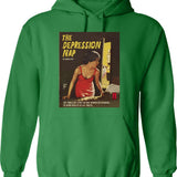 Depression Nap Hoodie - Retro Graphic Pullover Hoodie for Men & Women - Green