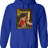 Depression Nap Hoodie - Retro Graphic Pullover Hoodie for Men & Women - Blue