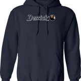 Derrick Shirt Hoodie - Retro Graphic Pullover Hoodie for Men & Women - Navy