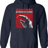 Destroyer Of Colonies Anteater (1) Hoodie - Retro Graphic Pullover Hoodie for Men & Women - Navy