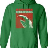 Destroyer Of Colonies Anteater (1) Hoodie - Retro Graphic Pullover Hoodie for Men & Women - Green