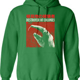 Destroyer Of Colonies Anteater Hoodie - Retro Graphic Pullover Hoodie for Men & Women - Green