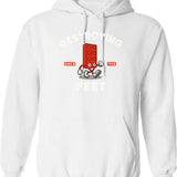 Destroying Feet Hoodie - Retro Graphic Pullover Hoodie for Men & Women - White