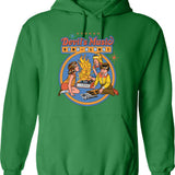 Devil's Music Sing-along Hoodie - Retro Graphic Pullover Hoodie for Men & Women - Green