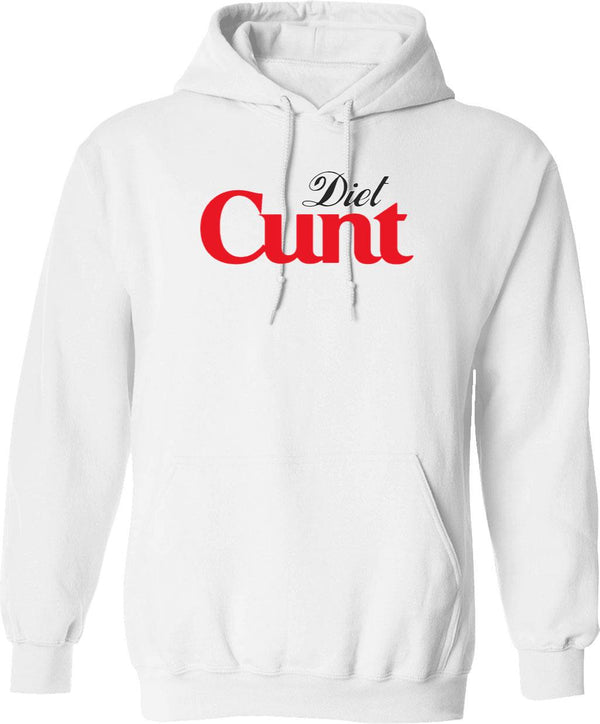 Diet Cunt Graphic Pullover Hoodie - White