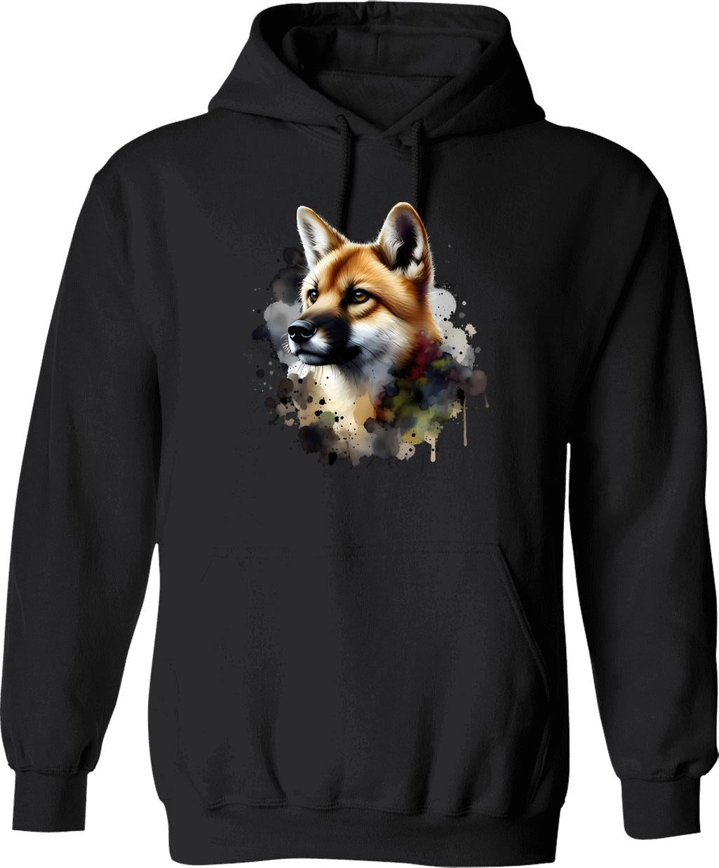 Dingo Hoodie - Retro Graphic Pullover Hoodie for Men & Women - Black