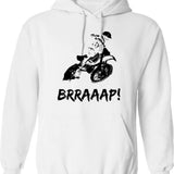 Dirt Bike Graphic Design Gift Item For Dirt Bike Riders Hoodie - White