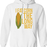 Dirty Humor Joke Hoodie - Retro Graphic Pullover Hoodie for Men & Women - White