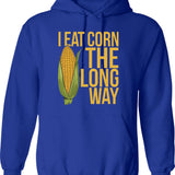 Dirty Humor Joke Hoodie - Retro Graphic Pullover Hoodie for Men & Women - Blue