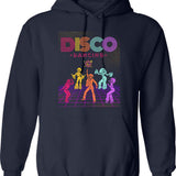 Discharge Hoodie - Retro Graphic Pullover Hoodie for Men & Women - Navy
