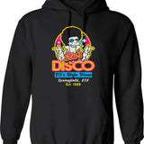 Disco Dancing Hoodie - Retro Graphic Pullover Hoodie for Men & Women - Black