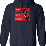 Dishonor On Your Cow Graphic Pullover Hoodie - Navy