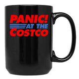 Distressed Panic at The Costco Funny Meme Black Coffee Mug, Gift Coffee Mug
