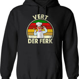 Distressed Trojan Rabbit Hoodie - Retro Graphic Pullover Hoodie for Men & Women - Black