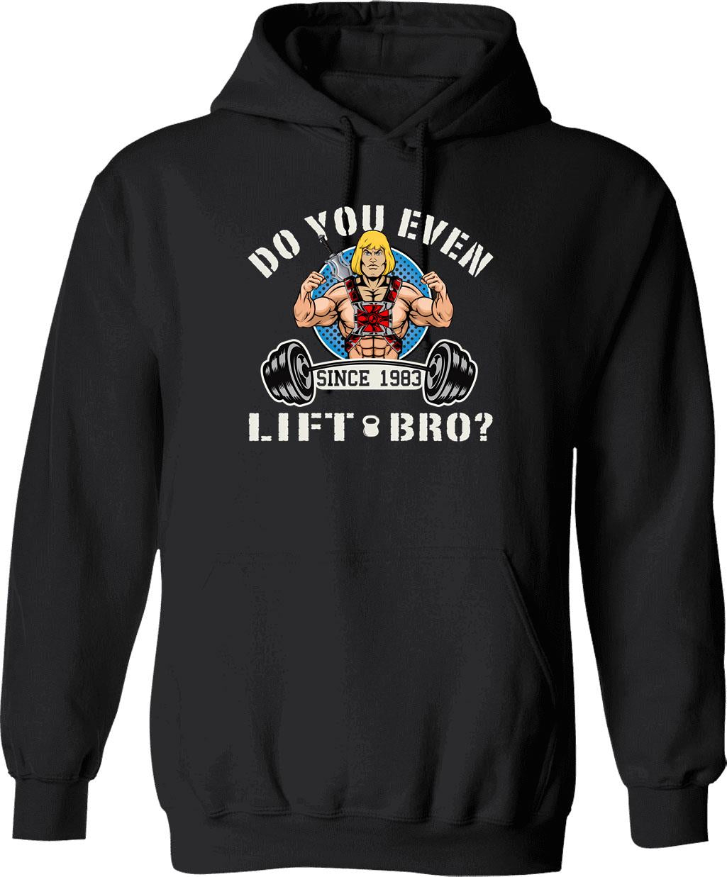 Do You Even Lift Bro Graphic Pullover Hoodie - Black