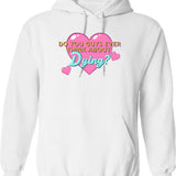 Do You Guys Ever Think About Dying Graphic Pullover Hoodie - White