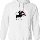 Dog Headed Princess Hoodie - Retro Graphic Pullover Hoodie for Men & Women - White