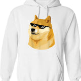 Doge Hoodie - Retro Graphic Pullover Hoodie for Men & Women - White