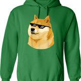 Doge Hoodie - Retro Graphic Pullover Hoodie for Men & Women - Green