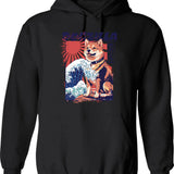 Dogs Playing Poker Hoodie - Retro Graphic Pullover Hoodie for Men & Women - Black