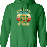 Don't Sit Too Close Hoodie - Retro Graphic Pullover Hoodie for Men & Women - Green