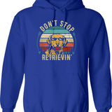 Don't Sit Too Close Hoodie - Retro Graphic Pullover Hoodie for Men & Women - Blue