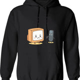 Don't Talk To Strangers (1) Hoodie - Retro Graphic Pullover Hoodie for Men & Women - Black