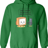 Don't Talk To Strangers (1) Hoodie - Retro Graphic Pullover Hoodie for Men & Women - Green