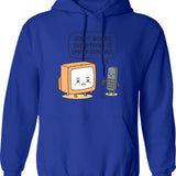Don't Talk To Strangers (1) Hoodie - Retro Graphic Pullover Hoodie for Men & Women - Blue