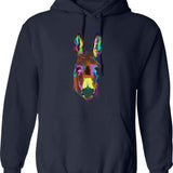 Donkey Frog Let's Get Weird Hoodie - Retro Graphic Pullover Hoodie for Men & Women - Navy
