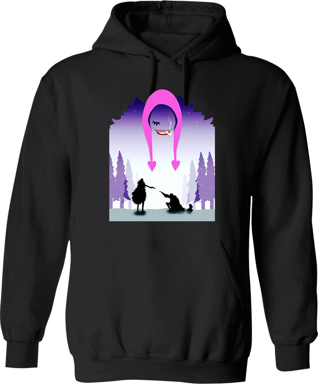 Donkey Splash Hoodie - Retro Graphic Pullover Hoodie for Men & Women - Black