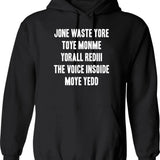 Dont Test Me Hoodie - Retro Graphic Pullover Hoodie for Men & Women - Black