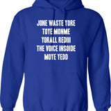 Dont Test Me Hoodie - Retro Graphic Pullover Hoodie for Men & Women - Blue