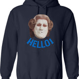 Dot Hoodie - Retro Graphic Pullover Hoodie for Men & Women - Navy