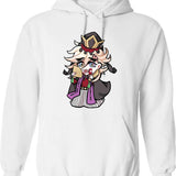Douma - Poster Hoodie - Retro Graphic Pullover Hoodie for Men & Women - White