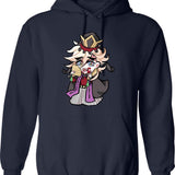 Douma - Poster Hoodie - Retro Graphic Pullover Hoodie for Men & Women - Navy