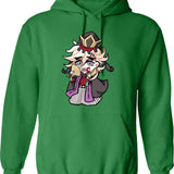 Douma - Poster Hoodie - Retro Graphic Pullover Hoodie for Men & Women - Green