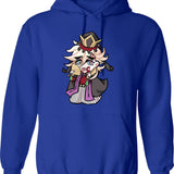 Douma - Poster Hoodie - Retro Graphic Pullover Hoodie for Men & Women - Blue